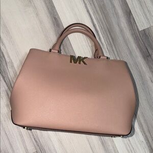 Michael Kors Blush Satchel with Gold Accents